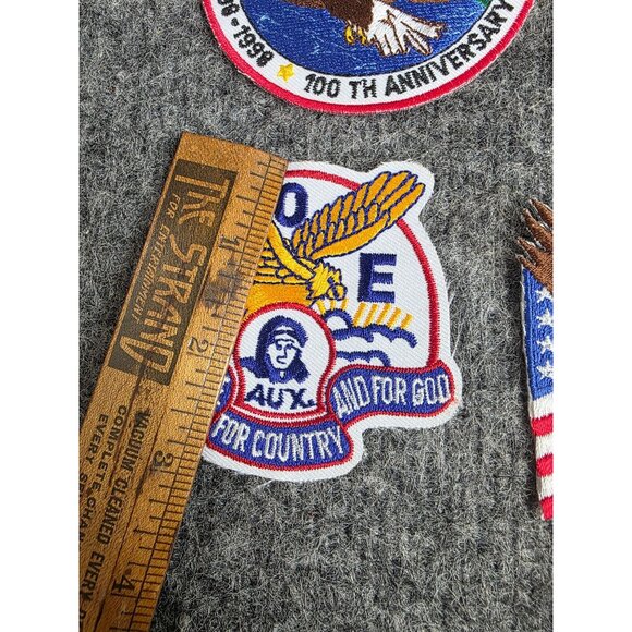Fraternal Order Of Eagles FOE Patch Lot Embroidered Design Auxiliary Eagle Flags - Picture 2 of 7